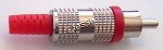 RCA Stecker Metall rot